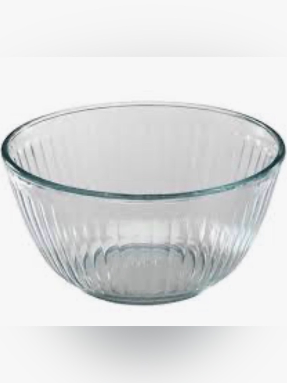 Pyrex 7401-S Clear Sculptured Glass Bowl – 3 Cup Ribbed Mixing Bowl